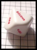 Dice : Dice - 10D - Koplow Russian Word Numbers White and Red Die - Troll and Toad Dec 2010